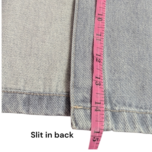 Topshop Gray Denim Maxi Midi Skirt | Women’s High Rise Jean Skirt Petite Size 8 - Picture 8 of 10